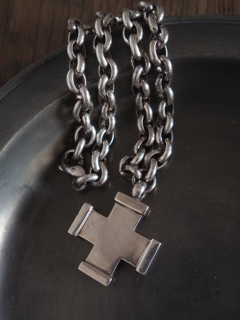 Tiffany & Co. Roman Cross Necklace 蒂芙尼 罗马十字 项链 古董 - 项链 - 纯银 银色