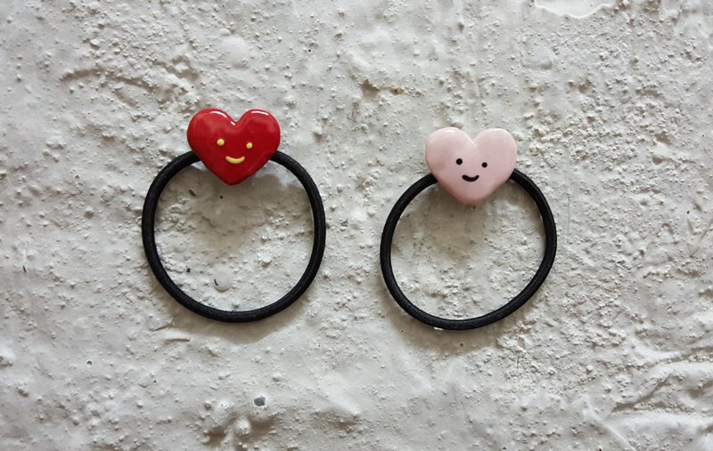 小爱心 发圈手环 - 发饰 - 陶 红色