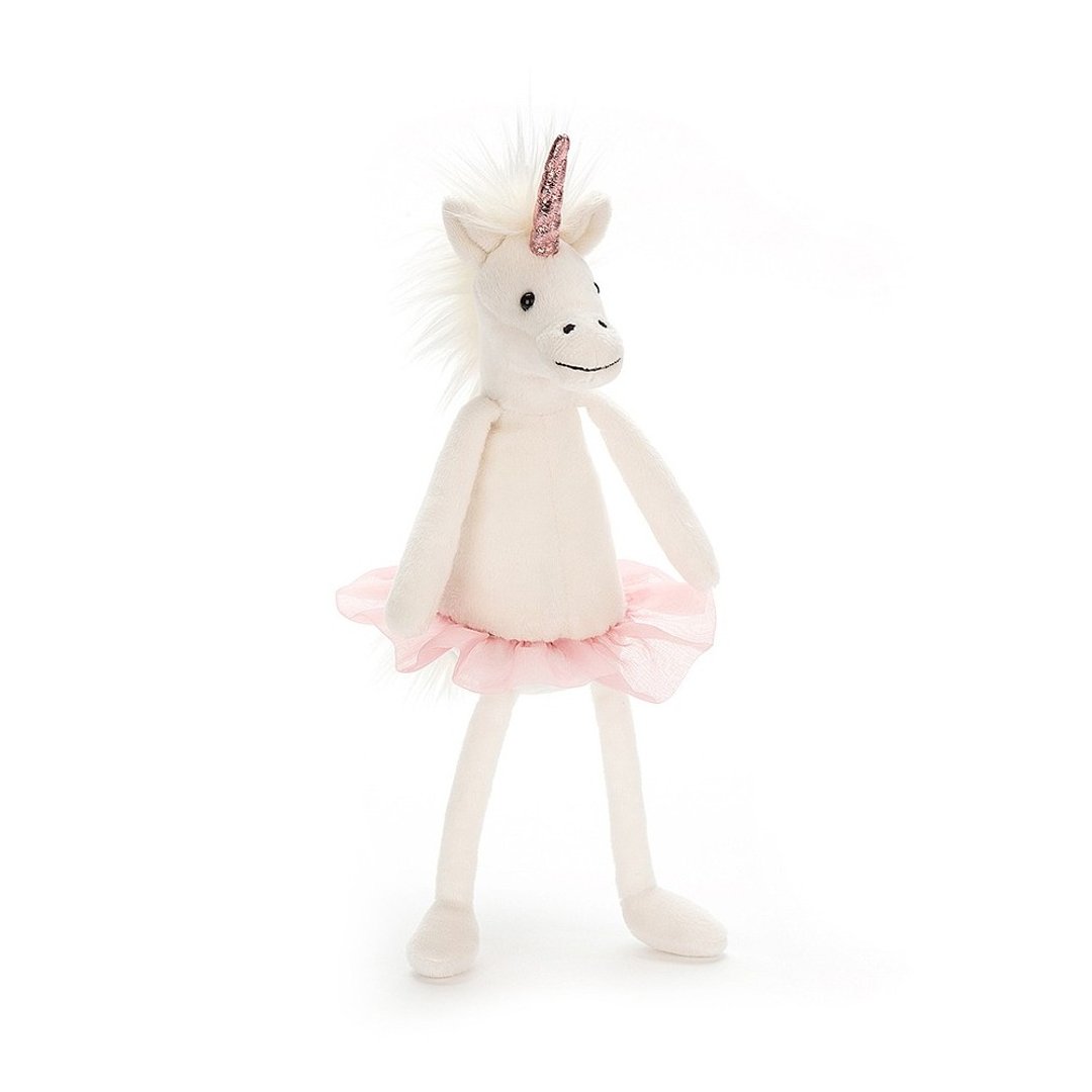 Jellycat Dancing Darcey Unicorn 23cm 跳舞独角兽 - 玩偶/公仔 - 棉．麻 白色