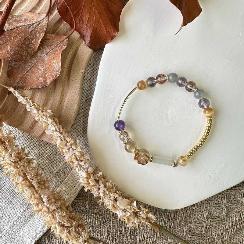 新黄塔晶玫瑰花弹性手链 - 手链/手环 - 水晶 