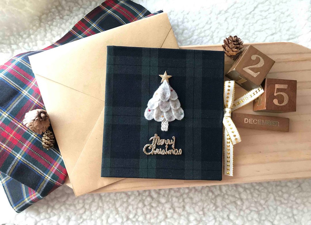 暖暖的圣诞树 手工卡片 圣诞卡 Handmade Christmas card 绿格 - 卡片/明信片 - 纸 多色