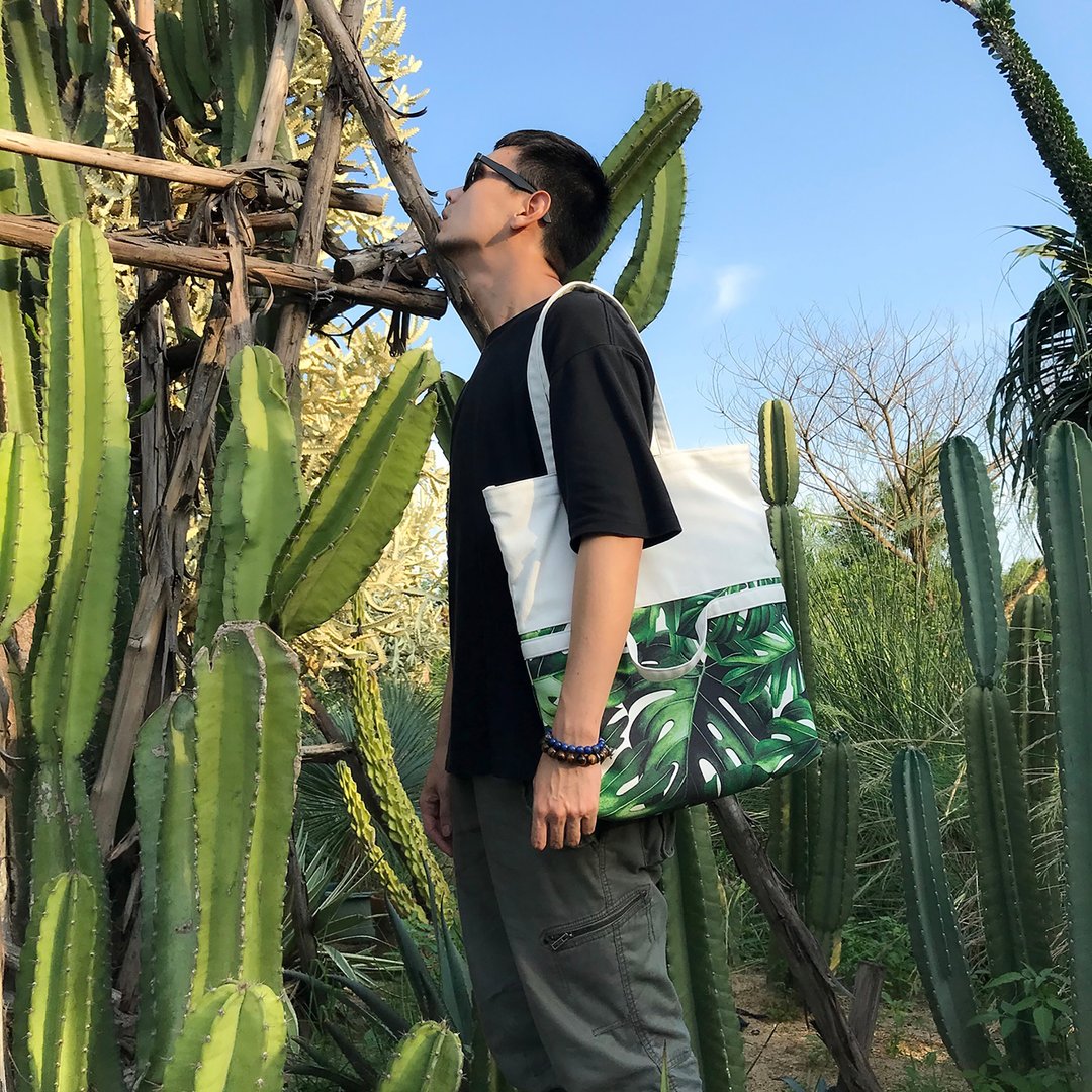 Fold Bags - Boy Size ( White ) - 手提包/手提袋 - 棉 白色