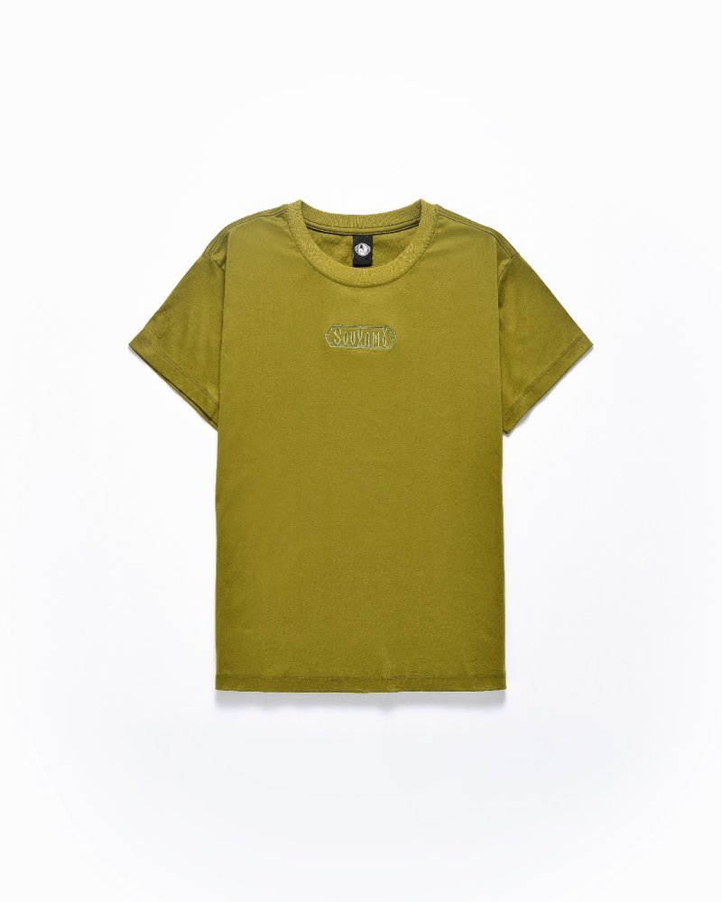 超长纤棉简约本质T - 油果绿 - 女装 T 恤 - 棉．麻 绿色