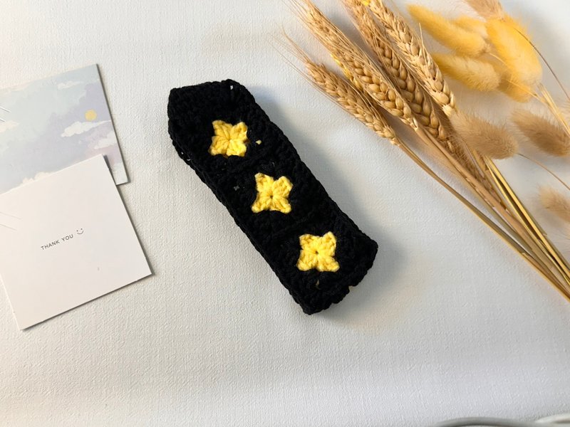 夜幕花园发带 - 发带/发箍 - 棉．麻 黑色