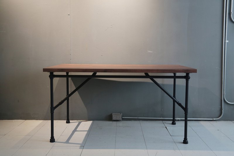 工业风水管桌脚_橡木抗刮美耐板餐桌/书桌/咖啡厅桌/**欢迎订制** - 餐桌/书桌 - 木头 咖啡色