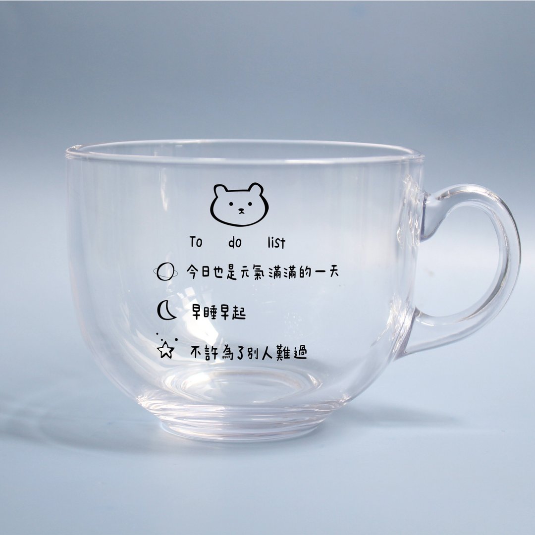 定制化杯子 订制文字/logo 杯子 马克杯 情侣 婚礼 纪念日礼物女 - 玻璃杯 - 玻璃 透明