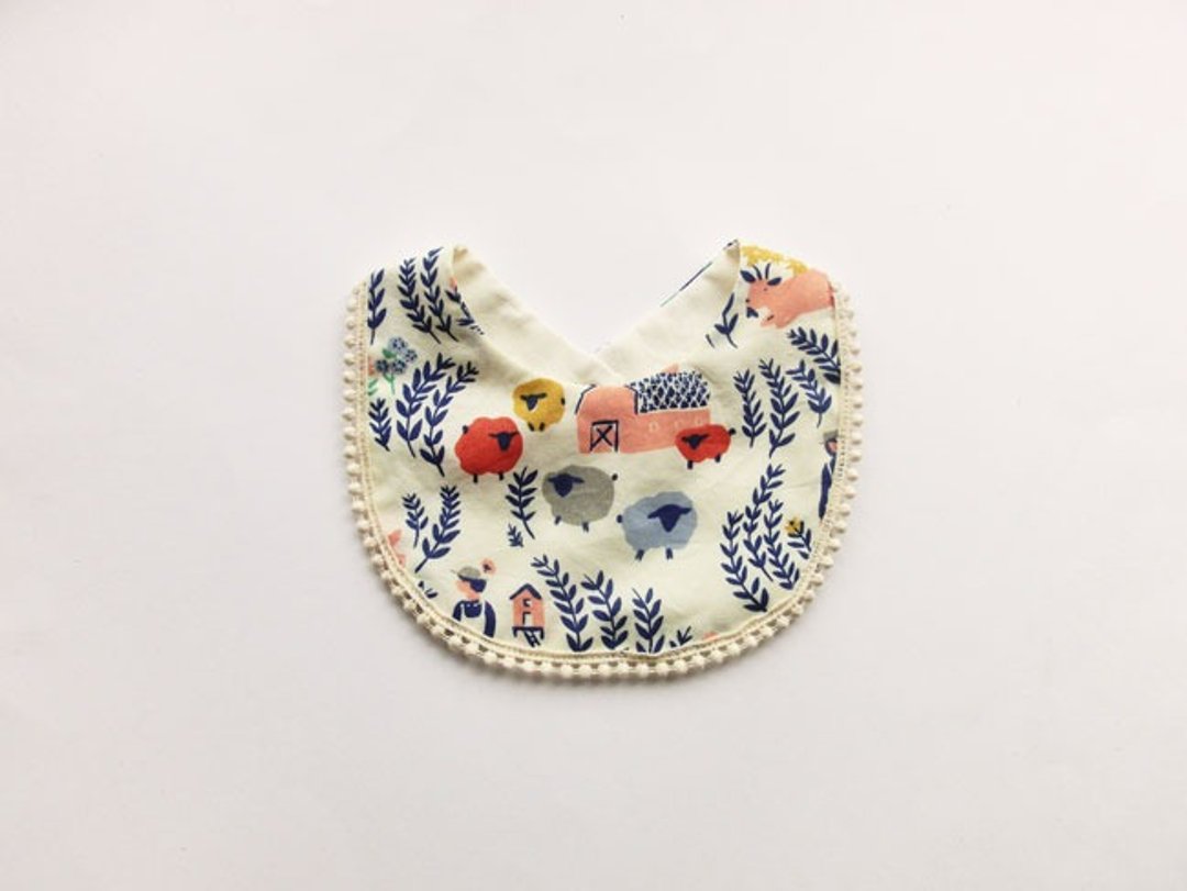 100% organic cotton style, ranch landscape - 围嘴/口水巾 - 棉 多色