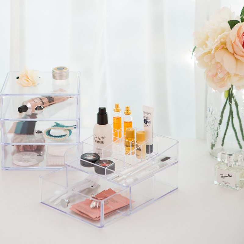 韩国LITEM 键盘式桌上多功能收纳盒 - 收纳用品 - 塑料 透明