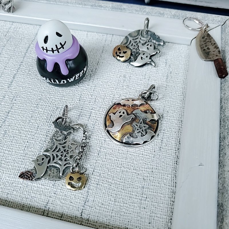 Trick or treat / 纯银黄铜手工坠饰 - 项链 - 纯银 金色