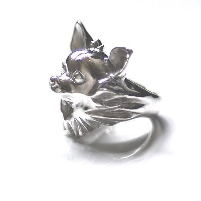 Standard Chihuahua Ring - 戒指 - 其他金属 银色