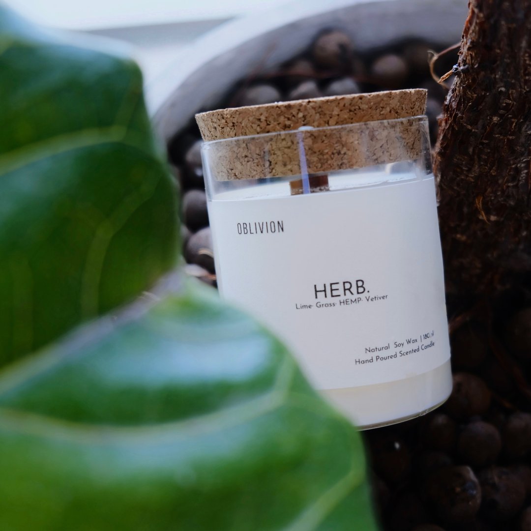 HERB. 助眠舒缓放松香气纯天然素大豆蜡烛 - 香薰/精油/线香 - 其他材质 