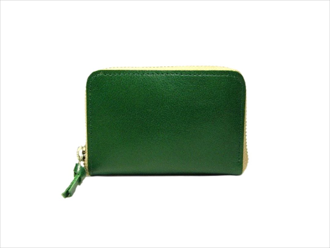 Double-barreled card  coin purse case Buffalo  leather - 名片夹/名片盒 - 真皮 黑色