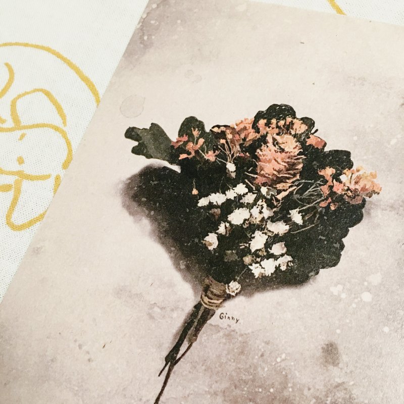 Especially for you. 特别为你 干燥花束明信片 - 卡片/明信片 - 纸 咖啡色