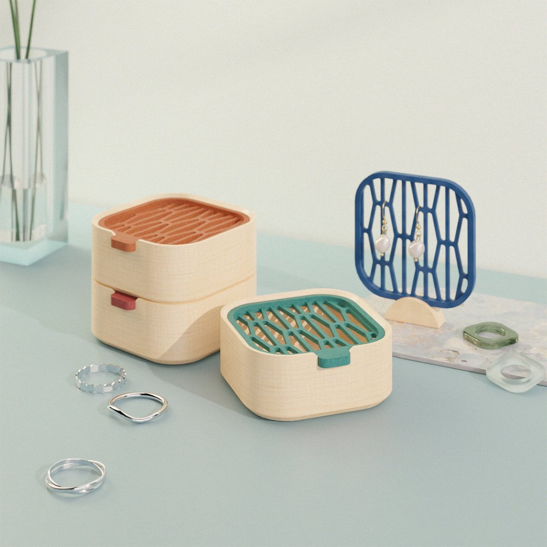 微型窗景 - 饰品收纳展示盒 / 实木制 6色可选 - 收纳用品 - 木头 多色