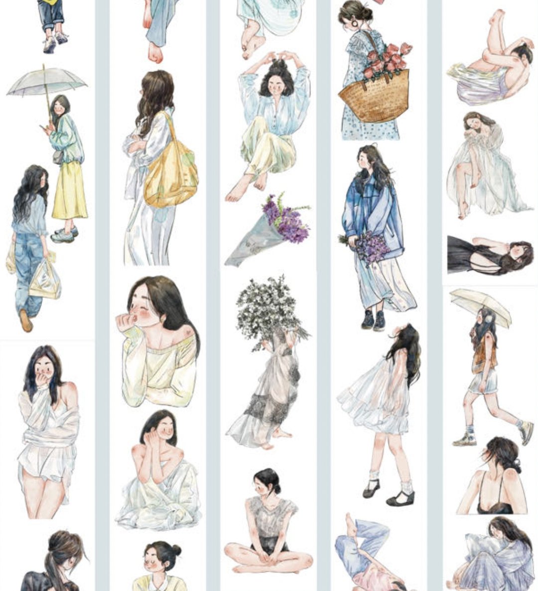 小自在 日常心情篇 PET 和紙膠帶 10米卷 - 纸胶带 - 其他材质 多色