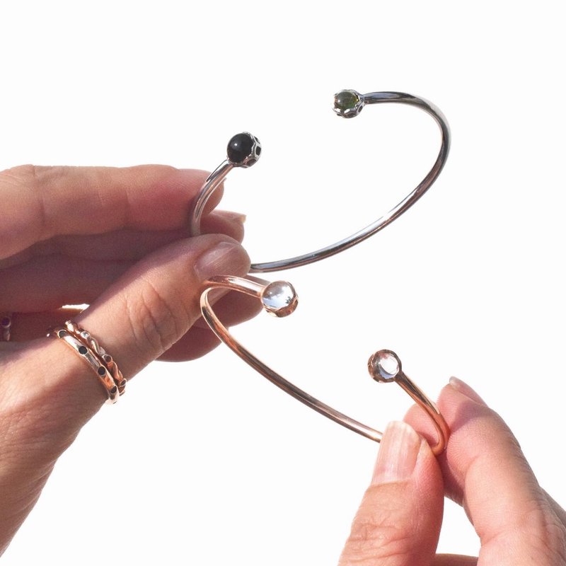 The m twin gemstone bracelet #minimthem B056 - 手链/手环 - 纯银 