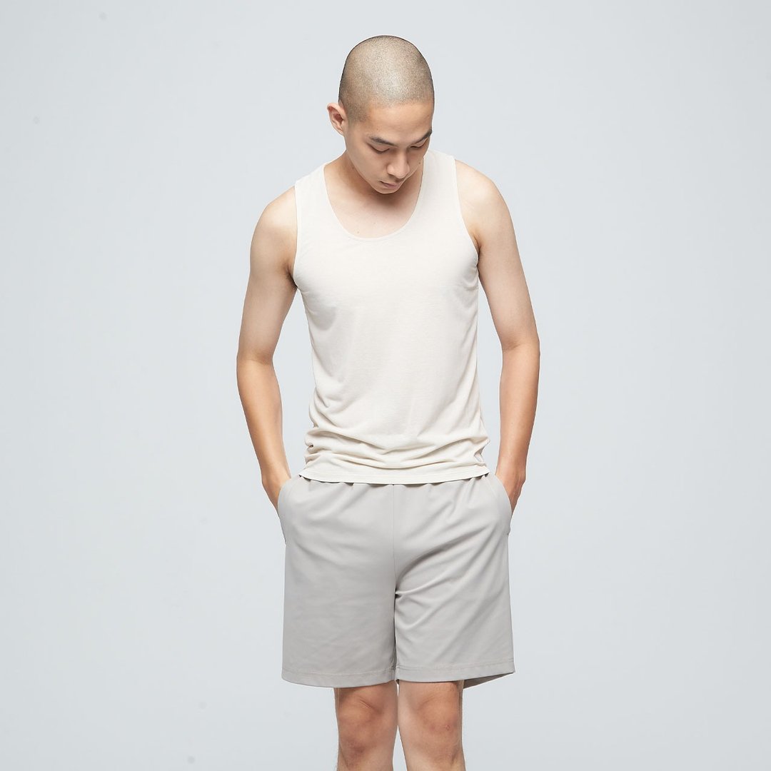 父亲节礼物/不可退换 /REBOOT-苏活机能休闲背心 (男)-朦卡其 - 男装背心 - 聚酯纤维 卡其色