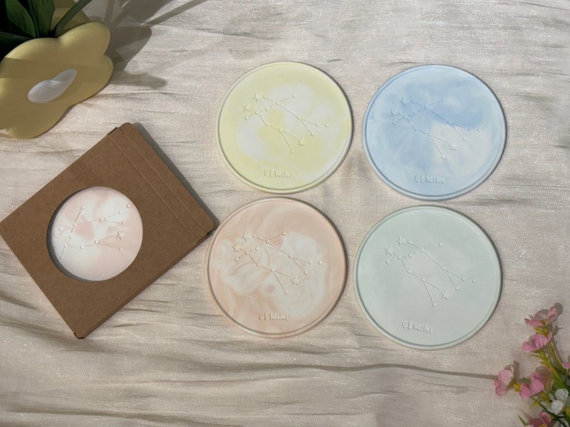 手作扩香石－双子座杯垫.可定制化色系 - 香薰/精油/线香 - 其他材质 