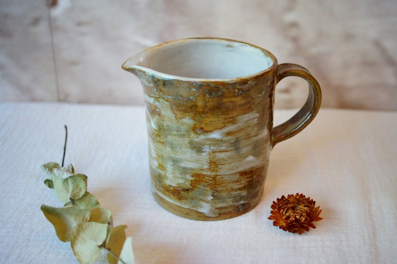 手作陶杯 秋色  500ml 分享杯 公道杯 陶杯 茶海 大容量 - 茶具/茶杯 - 陶 蓝色