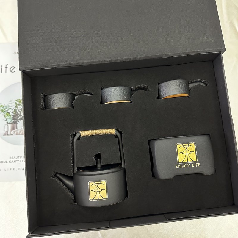 商务礼盒丨日式温茶壶礼盒  文字雕刻 定制化 暖茶创意订制礼物 - 茶具/茶杯 - 陶 