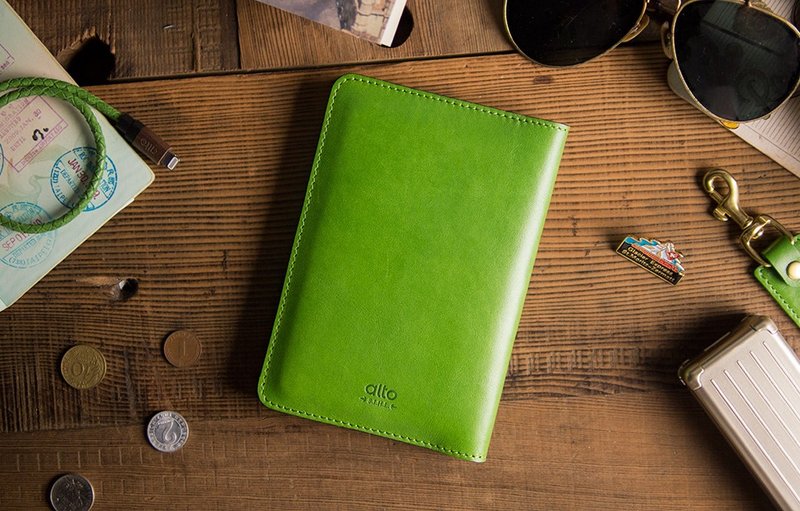 Alto 轻便真皮护照套 Passport Holder - 莱姆绿【可加购雷雕】 - 护照夹/护照套 - 真皮 绿色