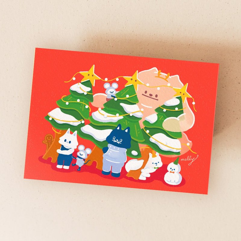 postcard-圣诞卡 - 卡片/明信片 - 纸 多色