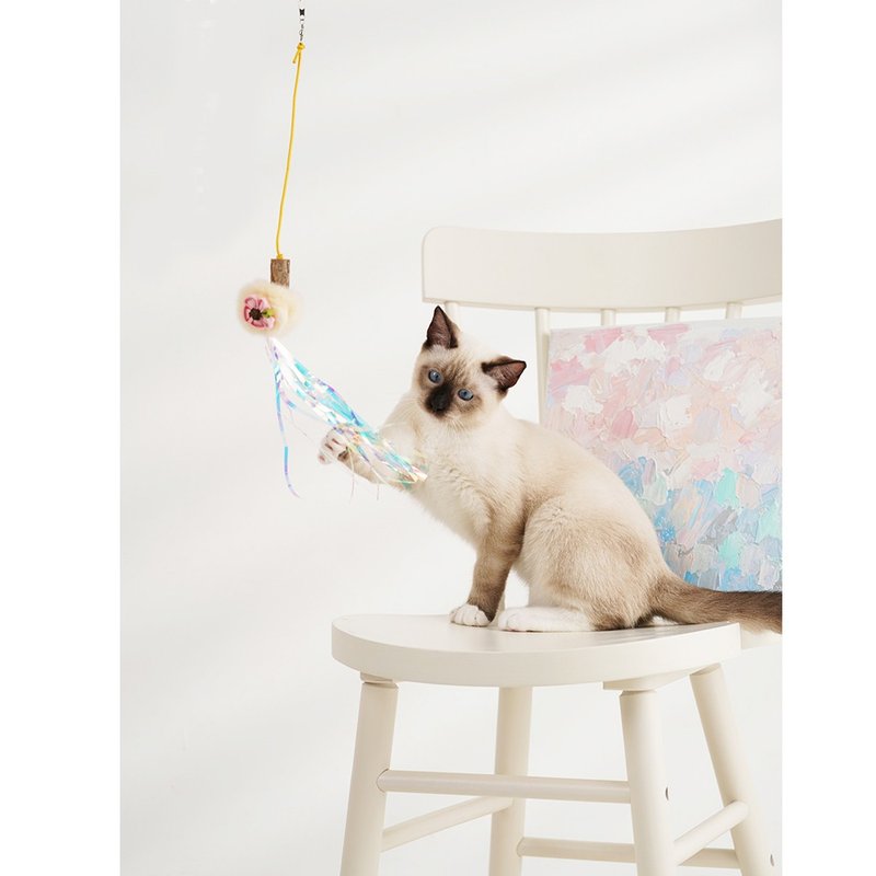 撩猫神器/可伸缩/可替换 | 手工逗猫棒-幻彩雪球 Pawsholic爪迷 - 玩具 - 其他材质 