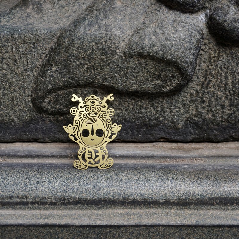 麦麦大节庆-善财童子 金属书签-金 | 文化节庆 开运祈福 文具送礼 - 书签 - 铜/黄铜 金色