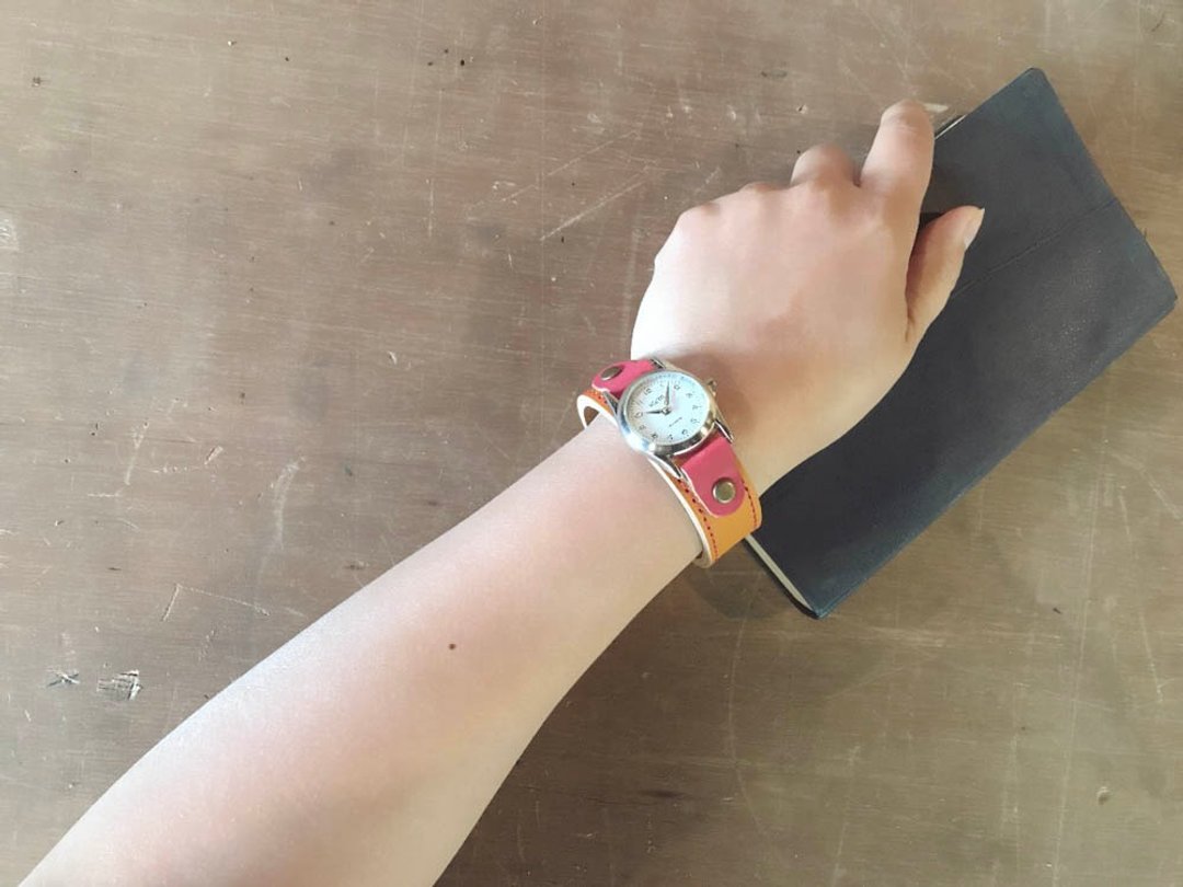 STITCH A watch that you want to wear every day Stitch Run Watch Unisex OK SRW-COR-RA - 女表 - 真皮 橘色