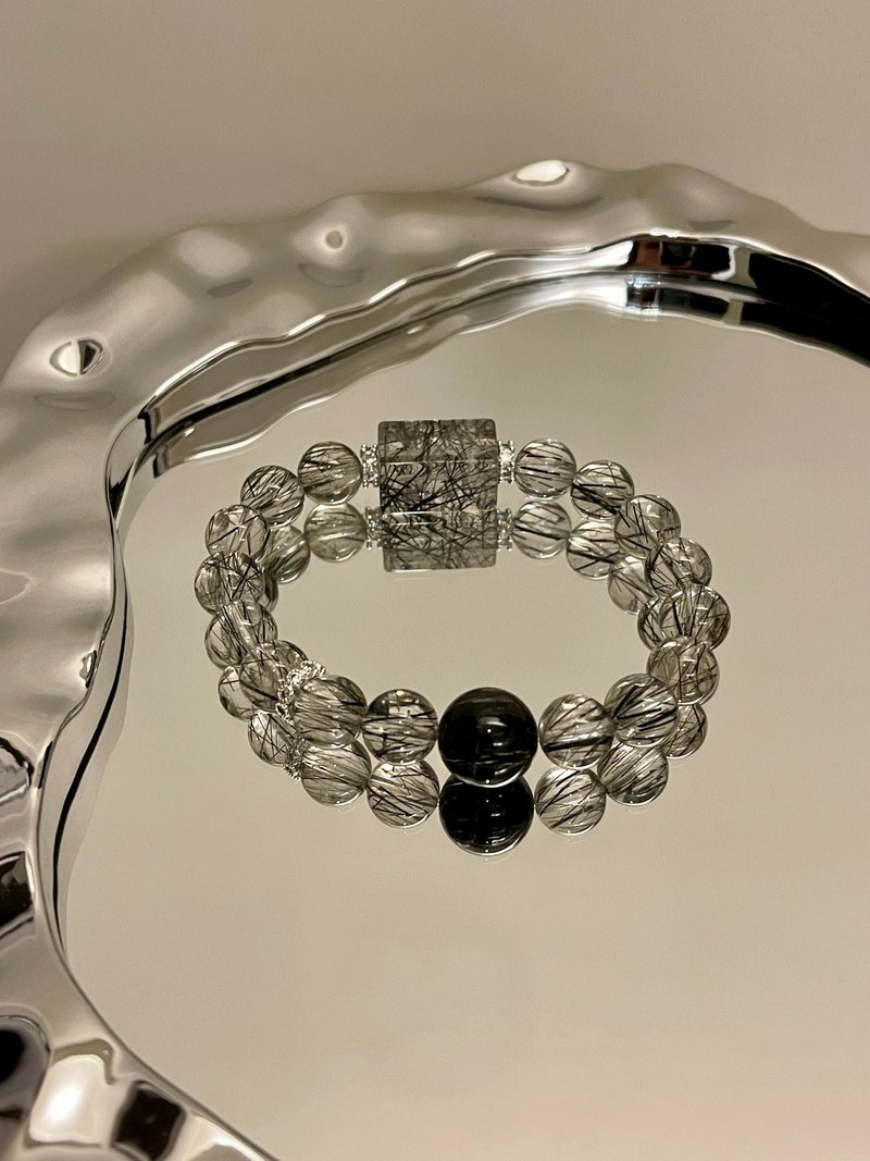 高品晶体干净黑发晶设计款手链 - 手链/手环 - 水晶 黑色