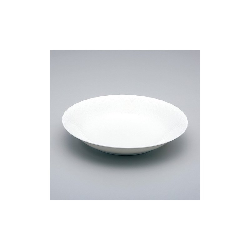 【NARUMI】Silky White 丝路骨瓷汤碗(19cm) - 盘子/餐盘/盘架 - 陶 白色