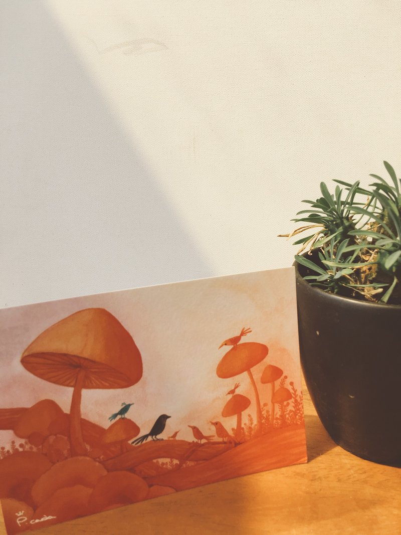 故事明信片-单色鸟系列-橘色国度 - 卡片/明信片 - 纸 橘色