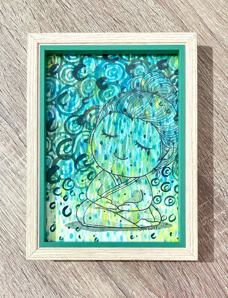 沐浴在大自然中(朵丽小品创作) - 海报/装饰画/版画 - 纸 绿色