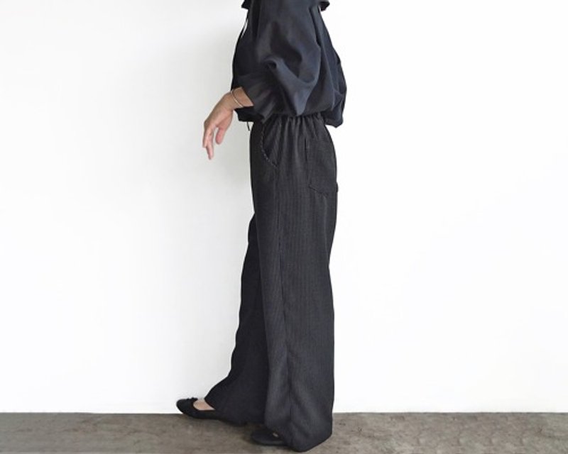 Pinkoi 代购 - 细条纹直筒裤（黑x白） - 女装长裤 - 棉．麻 