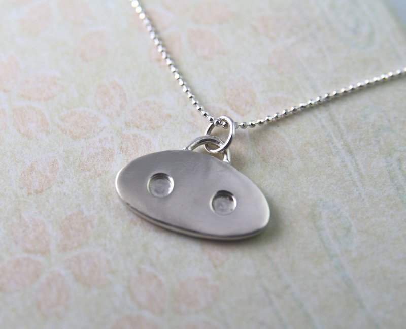 【诸事顺心】猪鼻子 / 纯银项链 / 小猪项链 - 项链 - 纯银 银色