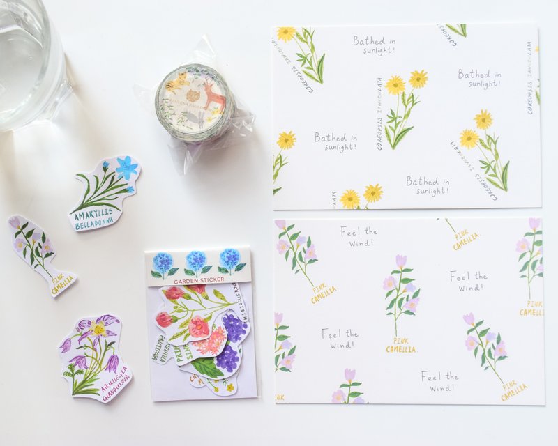 限定福袋 - 纸胶带 贴纸 明信片 文具手帐组 - 纸胶带 - 纸 多色