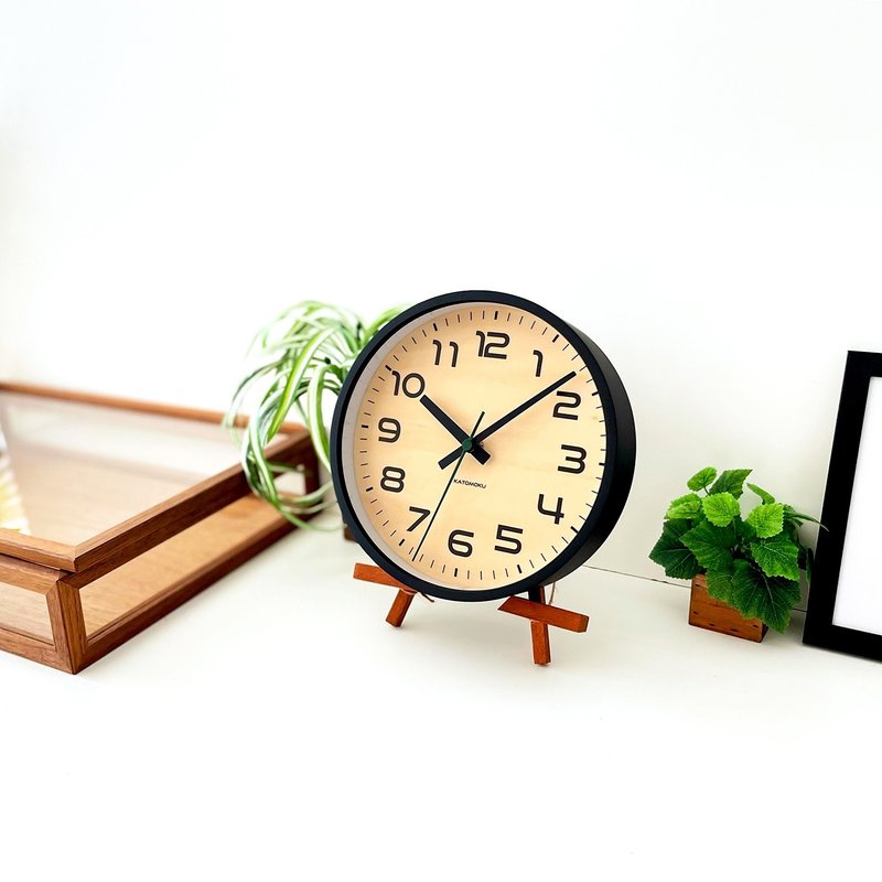 KATOMOKU plywood clock 23 S尺寸 黑色 (km-146BK) 挂钟 - 时钟/闹钟 - 木头 黑色