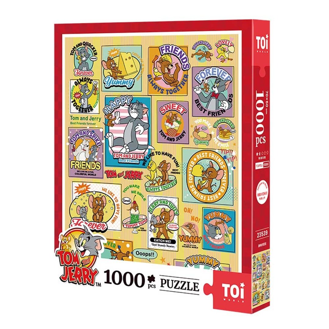 TOi图益 美味的朋友Tom&Jerry汤姆猫与杰利鼠拼图1000片 经典漫画 - 拼图 - 纸 多色