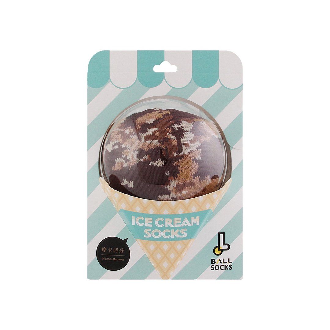 ICE CREAM冰淇淋袜_摩卡时分 - 袜子 - 其他材质 咖啡色