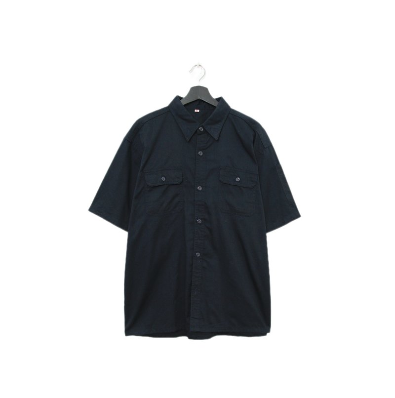 Back to Green-刺绣短袖衬衫 雷字 闪电 ss-17// vintage shirt - 男装衬衫 - 棉．麻 