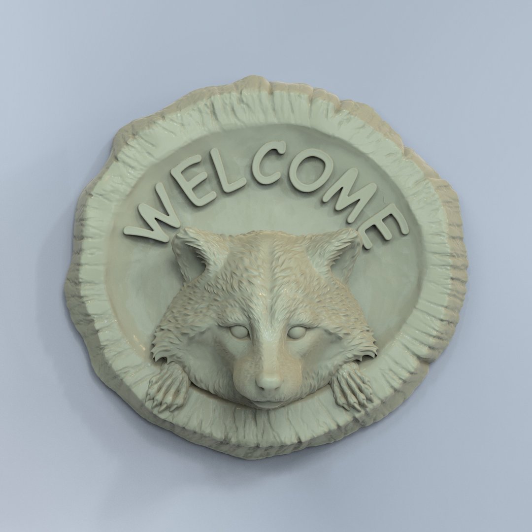 3D模型STL数控3D打印浣熊雕塑套装1 - 其他数码设计 - 其他材质 