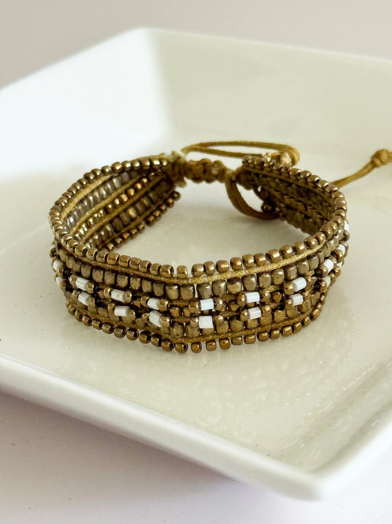 印度黄铜珠子手链 - 手链/手环 - 铜/黄铜 金色