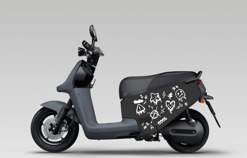 BLR gogoro 车身造型保护套 iD223 灰底涂鸦 - 其他 - 聚酯纤维 灰色