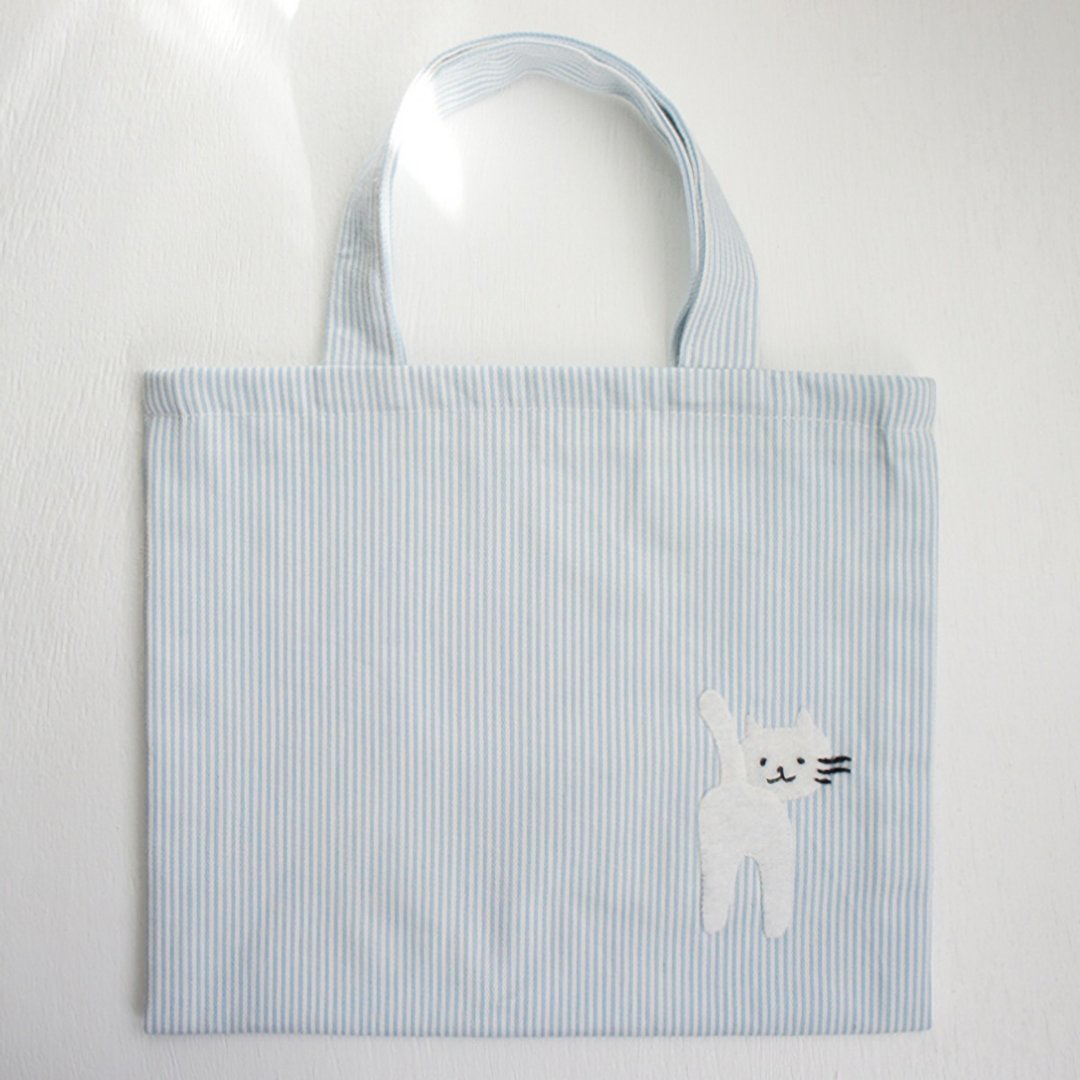 Ba-ba handmade A5 size carring bag  No.A5B2 - 手提包/手提袋 - 其他材质 蓝色