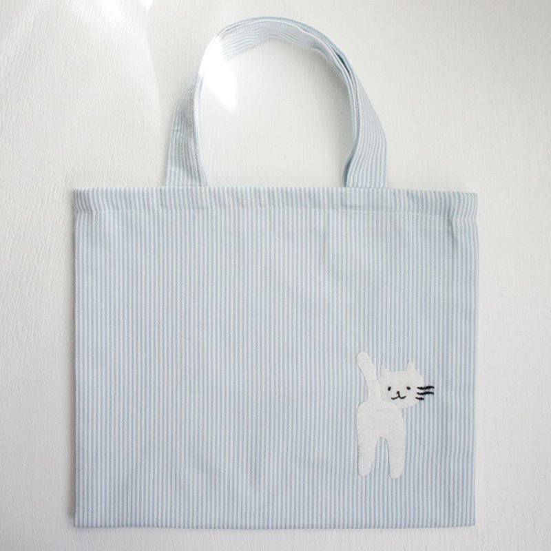 Ba-ba handmade A5 size carring bag  No.A5B2 - 手提包/手提袋 - 其他材质 蓝色