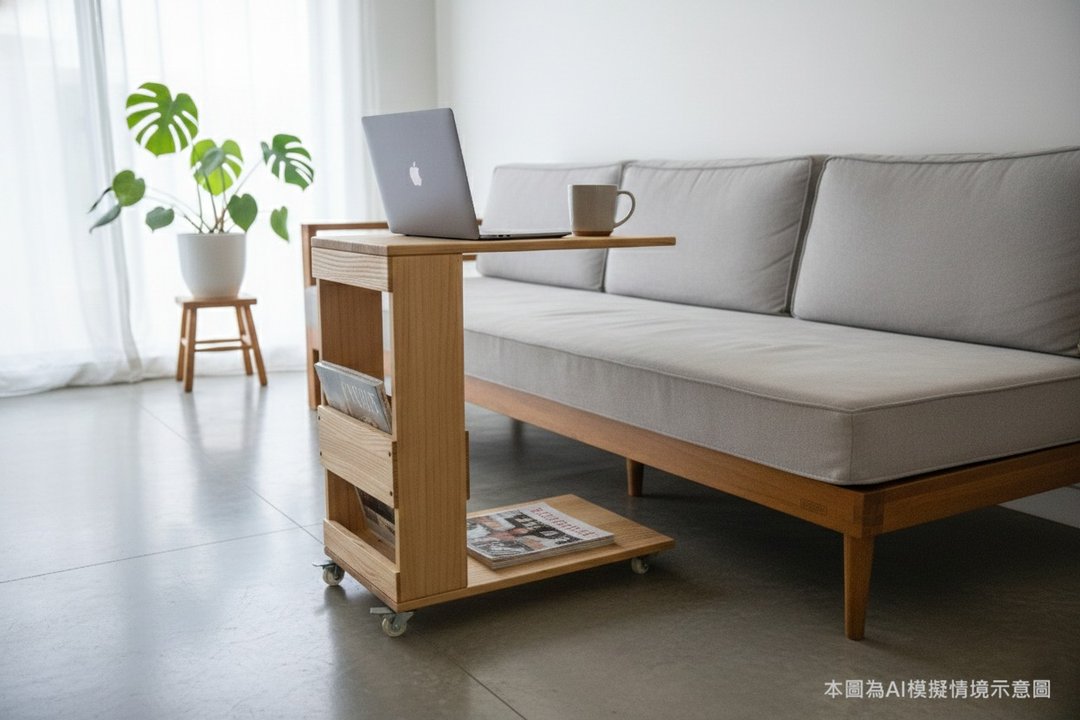 【非木不可】C 型活动边桌丨 接单订制丨 可定制 - 其他家具 - 木头 咖啡色