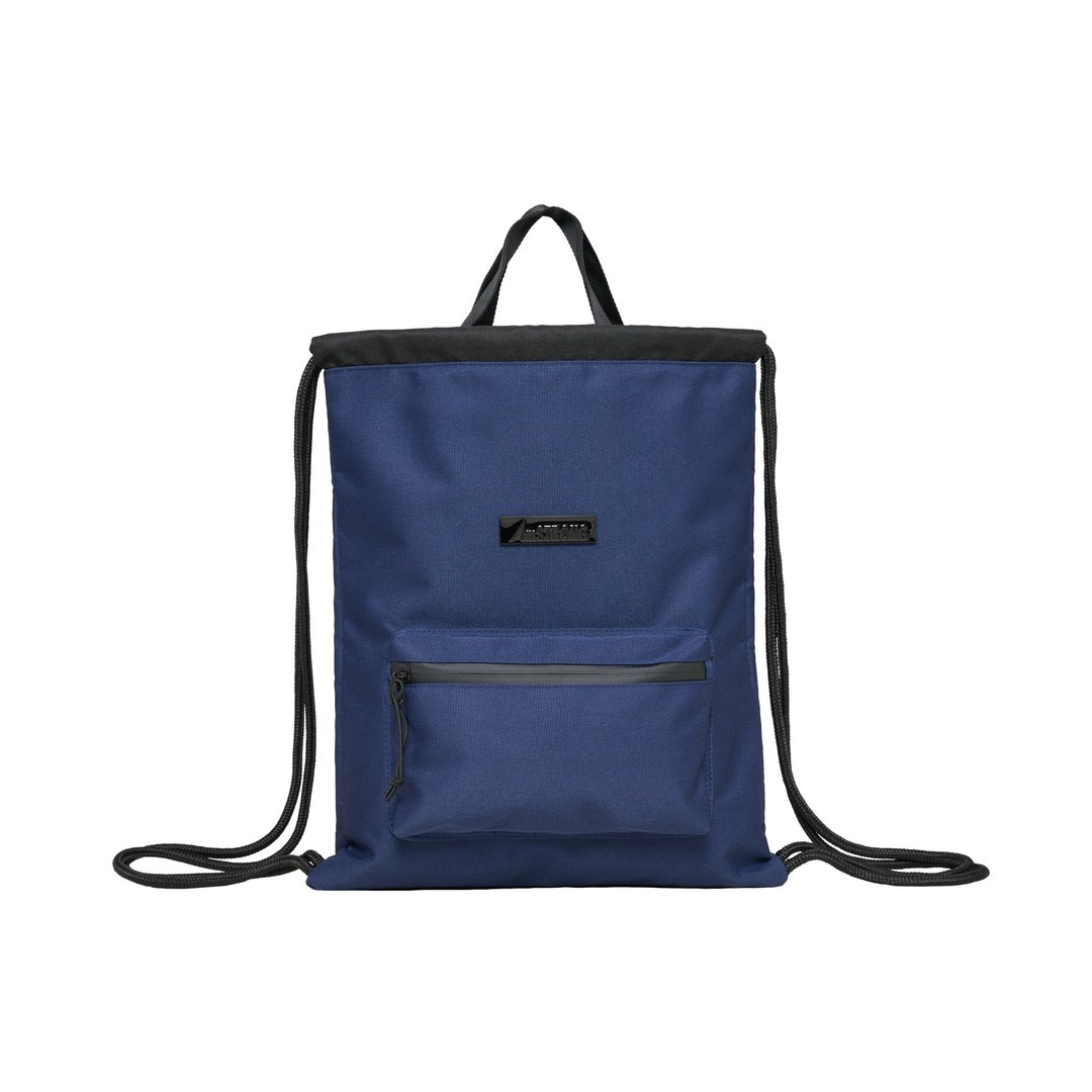 【型动探索】02-DRAWSTRING BAG 索绳包 深蓝 - 束口袋双肩包 - 聚酯纤维 蓝色