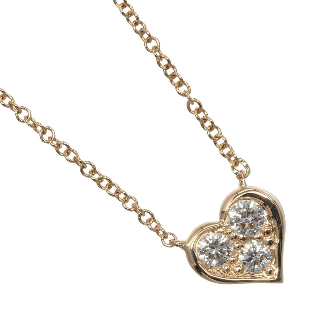 【日本直运】蒂芙尼 TIFFANY&Co. 经典心形项链 K18PG 玫瑰金 钻石 约 2.17g【二手】A级 - 项链 - 贵金属 金色