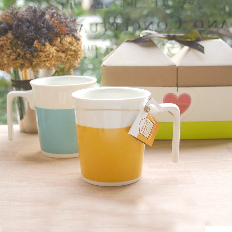 甜橙子&鸡尾酒 亲亲马克杯对杯礼物 -P+L设计杯无盖 - 咖啡杯/马克杯 - 瓷 蓝色