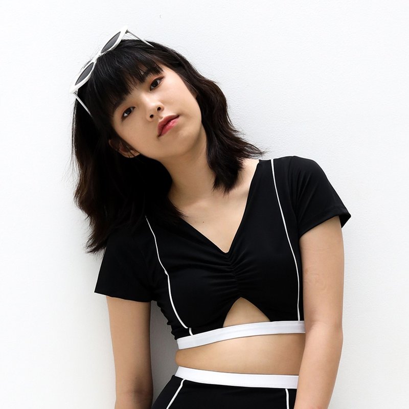 Primary top – 黑色 / 泳裝 (分开售卖) 027BLCK - 女装泳衣/比基尼 - 尼龙 黑色